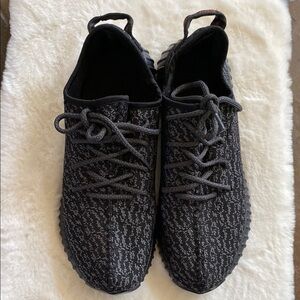 Adidas Men's Black and Dark Green Sneakers